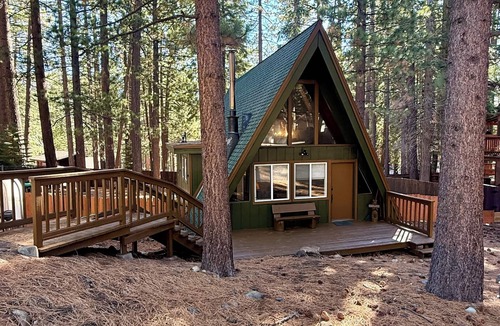 Country Club Estates Cabin | Pet Friendly A Frame in Tahoe