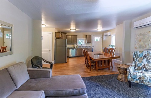 Historic Downtown District Apartment | Pioneer Mega 3 vacation homes offering 8 Bedrooms, 5 bathrooms, laundry, TV, and kitchens.