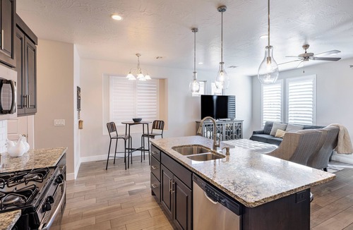 St. George Villa | Poolside 3BR w/EV Fast Charger & Red Rock Views