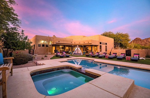 Central Scottsdale House | Private Pickleball Court Mountain Views Oasis