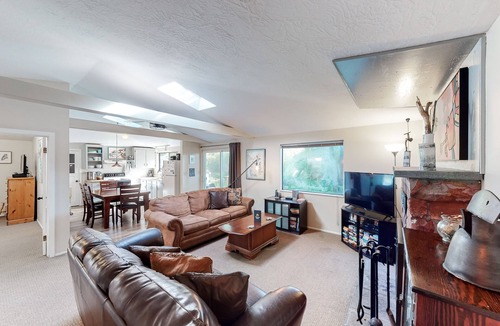 Tillicum Beach House | Quiet, dog-friendly home with private hot tub, backyard, & path to beach
