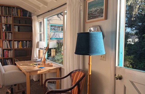 Northeast Carmel Apartment | Quintessential Carmel Writer's Hideaway with Private Garden and Patio.