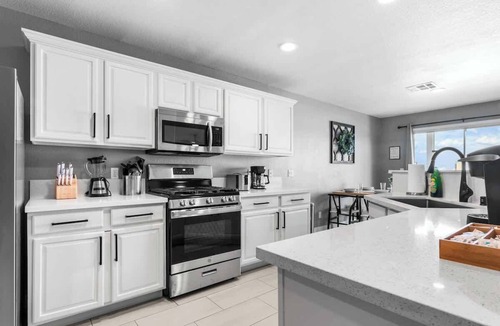 North Las Vegas House | Rare 6BR Gem w/Pickleball, Pool, & Arcade in NLV