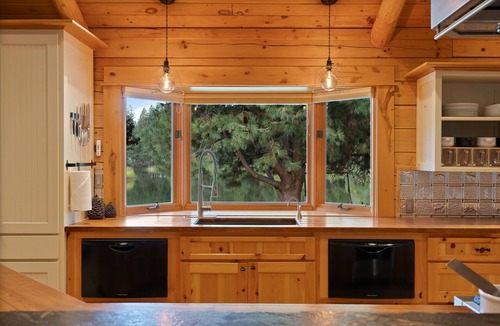 Deschutes River Woods Cabin | Risa Cabin: Main Lodge | Private Lake, Hot Tub, 9 Acres