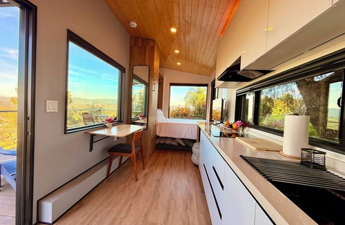 Morro Hills Apartment | Sanctuary Modern Tiny Home, Endless Panoramic Views, Hardwood Deck, Pool and Spa