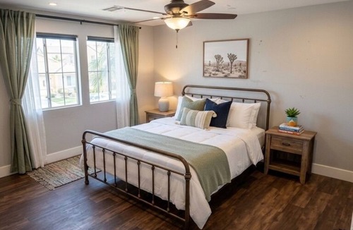 North Las Vegas House | Spacious 5BR/3BA Furnished Home, All-Inclusive, Basketball Court, Mtn Views
