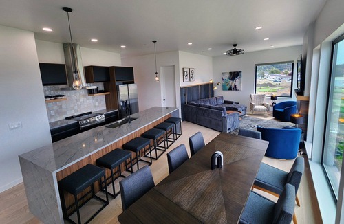 Waldport House | Spectacular Bridge and Bay Views! Bayfront, Hot Tub, Dog Friendly, Fireplace!