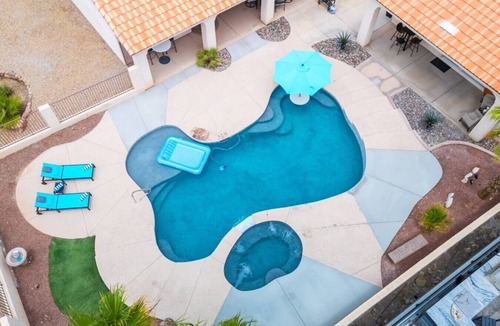 Lake Havasu City House | Stillwater Palms: 4BD, Pool+Spa, Casita, Lake View, Lakeside of Highway Location