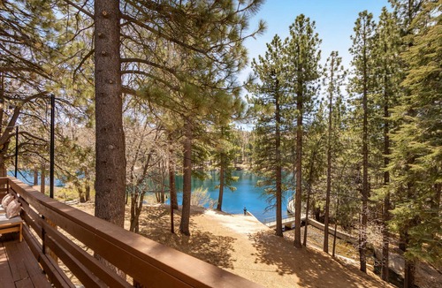 Green Valley Lake Cabin | Stylish, lakefront home with fireplace, deck, grill & kitchen - dog-friendly