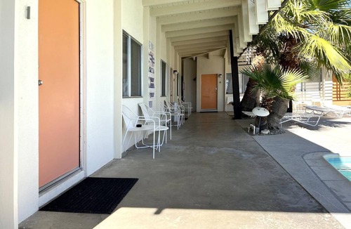 Desert Hot Springs Apartment | The Getaway 1BR #2: Pool, Mountain View, Kids/Pets welcome