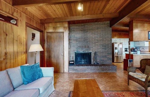 Dunes City Cabin | Unique lakefront cabin near the dunes with a private dock & fireplace