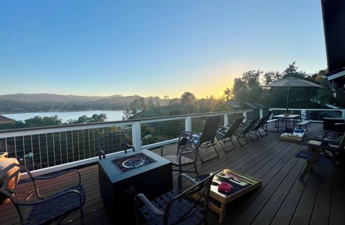 Oak Shores House | Xanadu Lakefront Retreat with covered private dock and slide in its own cove!
