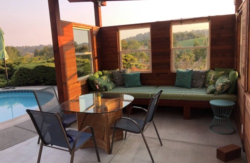 Freestone House | Your Haven on the Hill. Western Sebastopol Gem. Pool. Hot tub. View.