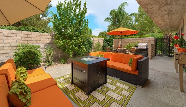 Charming Mid-Century Condo with Private Courtyard and Easy Pool Access