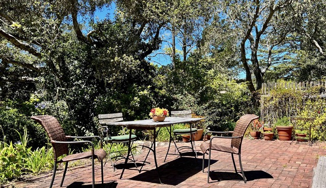 Enjoy this artist's cottage with a large garden in Carmel-by-the-Sea.