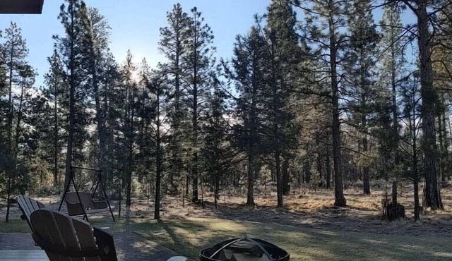 Home nestled in the forest just outside Sisters
