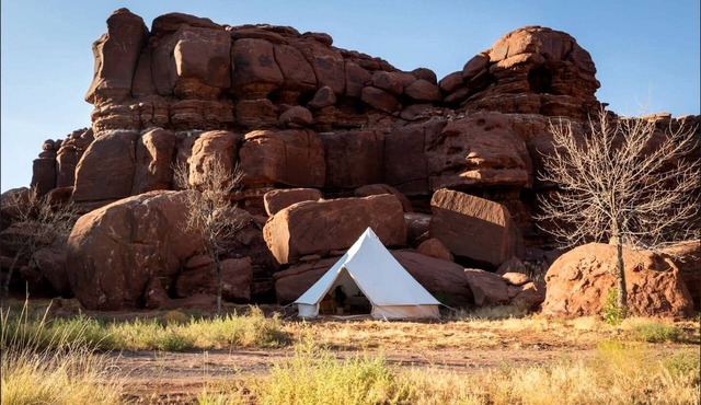 Intimate Glamping Tent near Arches National Park for a Memorable Couples Escape in Moab, Utah