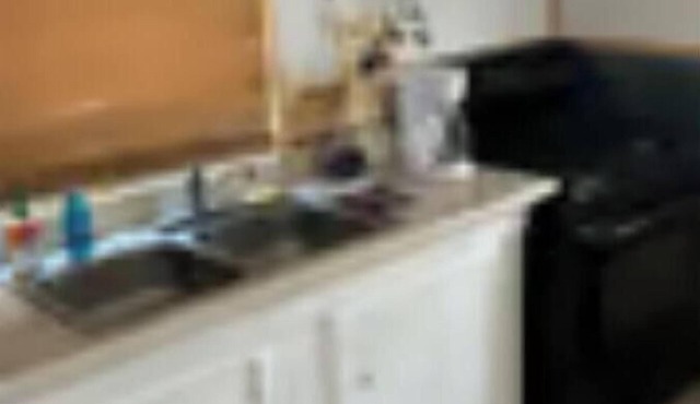 Lodging 1, Queen, full kitchen with necessities and hot water