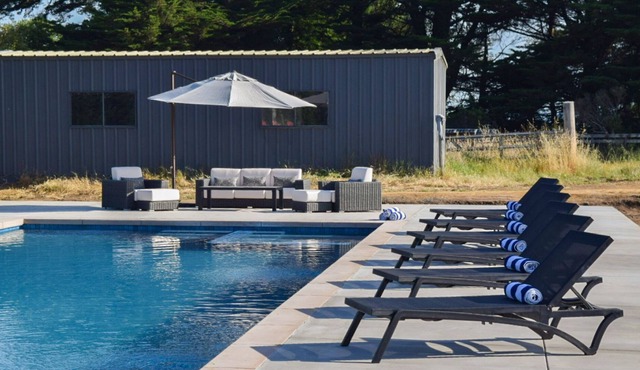 Luxe 6-acre compound with private pool, hot tub, 2 living areas & AC