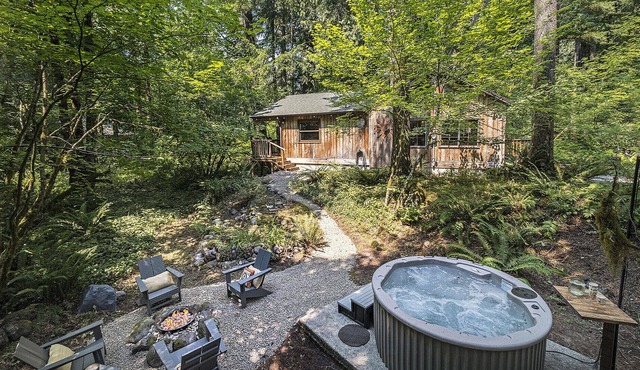 NEW! Wy'East Cabin!100 year old cedar cabin nestled in the wooodland of Mt. Hood