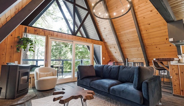 Nostalgic A-Frame Family-Friendly w/Lake & Forest Views