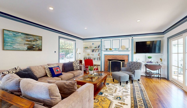 Ocean-View Village Getaway: Huge Fenced Yard with Deck, Firepit & Grill