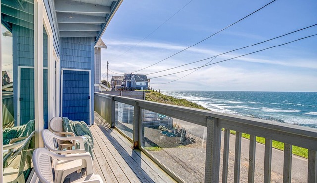 Oceanfront Home with Wood Fireplace: Walk to Olivia Beach Access & Park