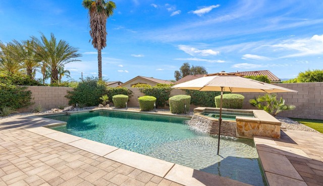 Private Palm Desert Retreat with Pool, Spa, Casita, Mountain Views and Outdoor Living