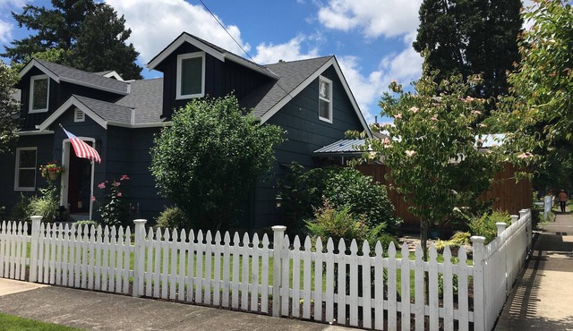 Right in the heart of old town Newberg Oregon and the beautiful wine country.