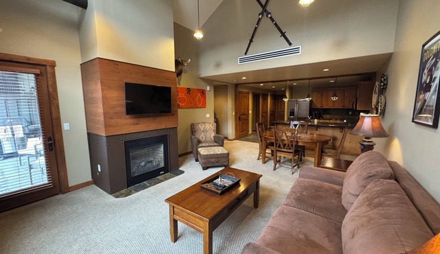 Rustic Penthouse Condo with Large Community Spa Room.