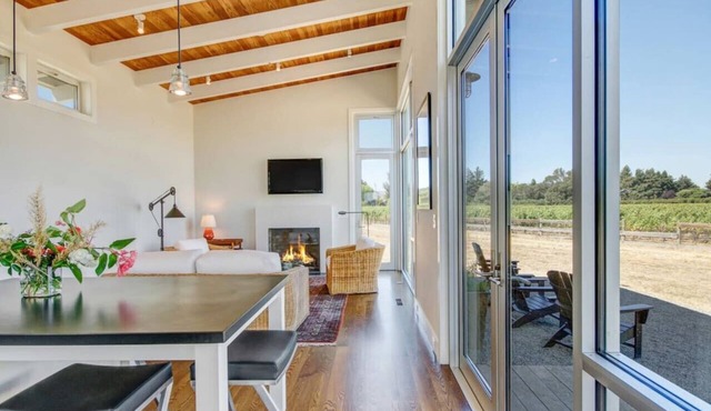 Sonoma-Napa Retreat with Vineyards Views