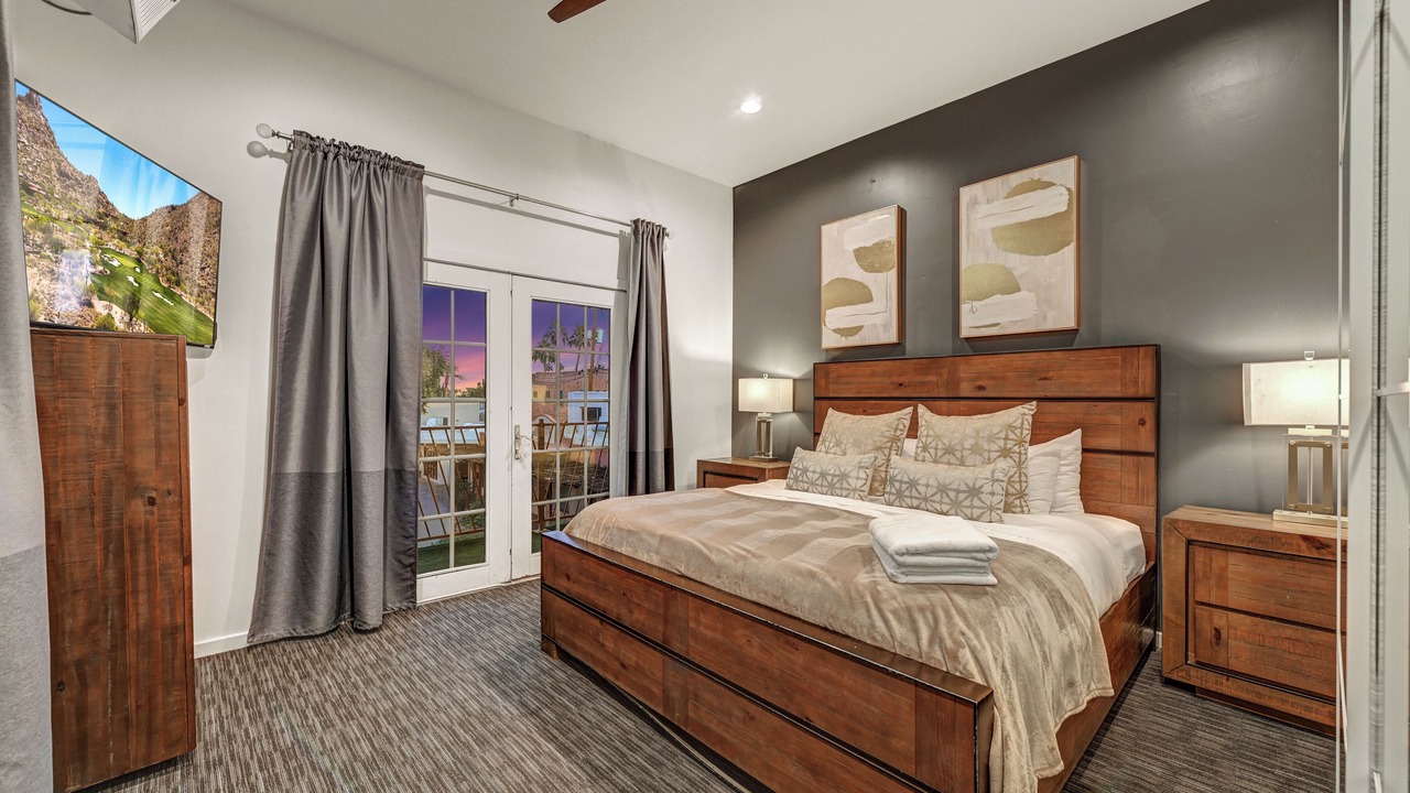 Photo of Bedroom in Brown and Stetson Business