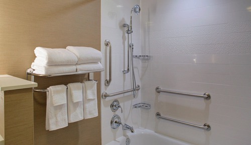 Room, 1 King Bed, Roll-in Shower
