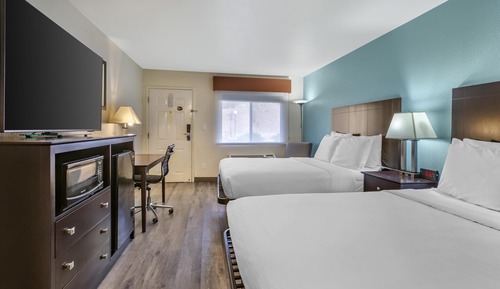 Standard Room, 2 Queen Beds, Non Smoking, Refrigerator & Microwave