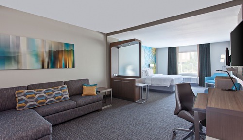 Studio, 1 King Bed with Sofa bed, Hearing Accessible (Roll-in Shower)