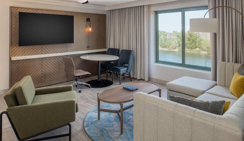 Suite, 2 Queen Beds, Accessible (2 Room Governor Suite, Roll-In Shower)
