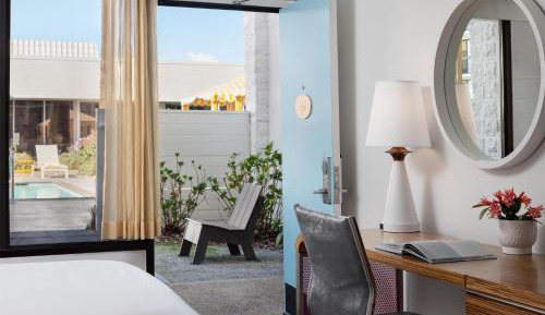 Double Room with Two Double Beds and Pool View - Non-Smoking